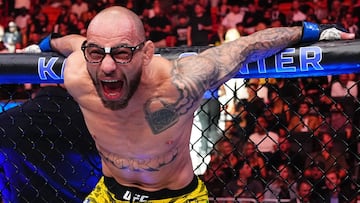 El peleador brasileño Jean Silva en la jaula.