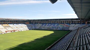 Vista del interior del estadio Hidalgo, sede del club de fútbol Pachuca. Es el primer club de fútbol fundado en México, en su mayoría por mineros británicos de una empresa mexicana.