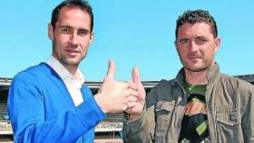 <b>ILUSIONADOS. </b>Vicente Moreno y Emilio Viqueira, los dos dueños del centro del campo xerecista, están como motos.