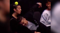 Ronaldo, 'wannabe' ball boy at Djokovic - Isner tennis match