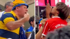 Boca Juniors fan confronts Bayern kid in shameful scene