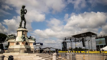 El escenario se ubica en el Piazzale Michelangelo, el punto de observación más famoso del panorama de la ciudad.