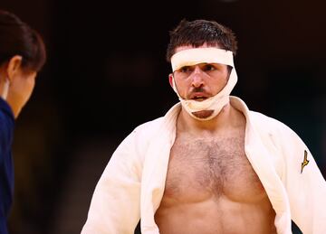 El judoca español Alberto Gaitero ha caído en primera ronda frente al ucraniano Heorhi Zantaraia en una pelea muy dura, en la que el español acabó con casi toda la cara vendada.