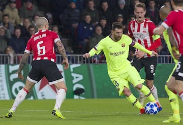 0-1. Leo Messi marcó el primer gol.