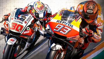 La reacci¨®n de Nakagami al ver los 'trucos' de Marc M¨¢rquez