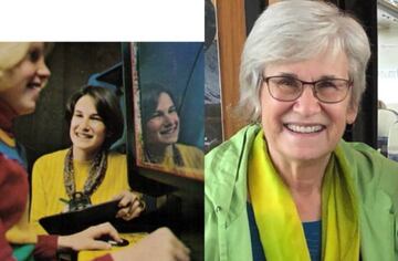 Carol Kantor durante una de sus investigaciones (izquierda) y un retrato actual (derecha)