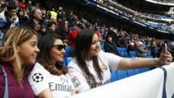 Aficionadas en el Bernabéu.