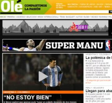 Portadas de la prensa extranjera