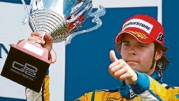 <b>SEGUNDO PUESTO. </b>Soucek celebra su podio en Hungaroring.