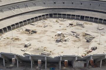 En este estado se encuentra actualmente el Nuevo Mestalla. El club valencianista iniciará trámites burocráticos para reanudar las obras, paralizadas desde 2009.


