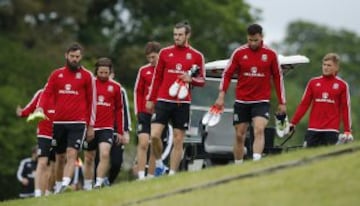 Joe Ledley, Gareth Bale & Hal Robson Kanu.