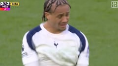 El drama de no creer: el gol al Tottenham en el 95′ que dejó a Simons llorando y a De Zerbi incrédulo