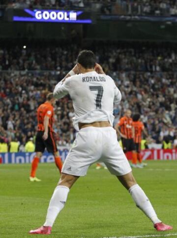 3-0. Cristiano Ronaldo celebró el tercer tanto marcado de penalti.