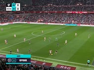 03-03-26. CAPTURA DE TELEVISIÓN DE LA ACCIÓN POR LA QUE SE ANULA EL PENALTI SEÑALADO A FAVOR DEL SPORTING ANTE EL LEGANÉS.