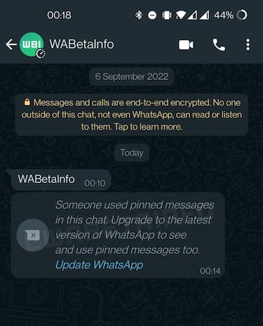 WhatsApp te permitirá fijar mensajes importantes en los chats
