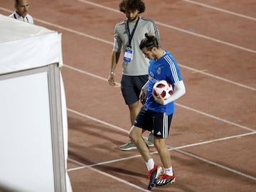 Gareth Bale durante el entrenamiento. 