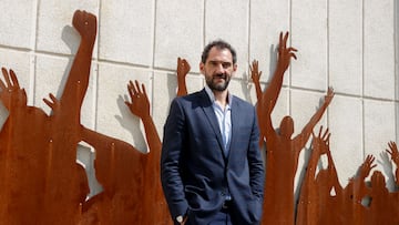 Jorge Garbajosa, nuevo presidente de FIBA Europa, atiende a los medios para valorar su elección.