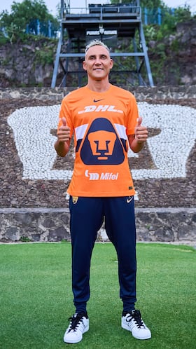 Keylor Navas during official presentation where a new reinforcement of the Pumas UNAM team, as part of Torneo Apertura 2025, Liga BBVA MX, at La Cantera on July 24, 2025, in Mexico City, Mexico.