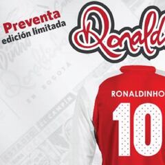 Santa Fe pone en preventa camiseta de Ronaldinho