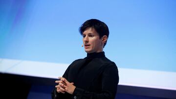FILE PHOTO: Founder and CEO of Telegram Pavel Durov delivers a keynote speech during the Mobile World Congress in Barcelona, Spain February 23, 2016. REUTERS/Albert Gea/File Photo