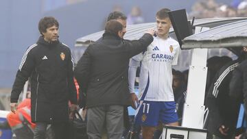 Bazdar se marchó lesionado muscularmente a cinco minutos del descanso.