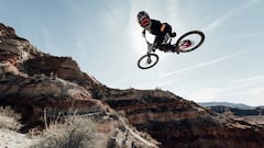 Andreu Lacondeguy durante el Red Bull Rampage 2018 celebrado en Virgin, Utah. MTB Freeride.