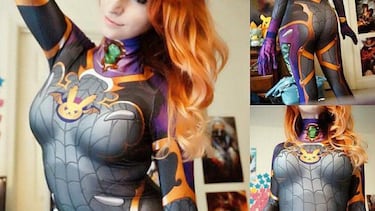 Espectacular y sensual cosplay de D.Va de Overwatch para Halloween