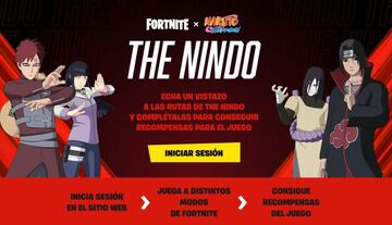 Desaf&iacute;os de El Nindo de Naruto Shippuden en Fortnite