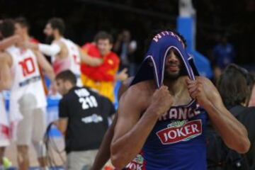 El alero francés Nicolas Batum tras perder ante España.