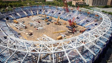 Foto de la reforma de la cubierta del Ciutat de Val&egrave;ncia.