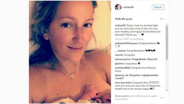 El mensaje feliz de Victoria Azarenka.