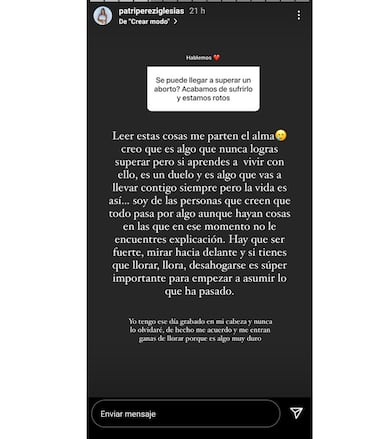 Patri, de LIDLT, reflexiona sobre su aborto: Es algo que nunca superas