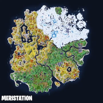 Nuevo mapa de la isla tras el parche 23.00 de Fortnite