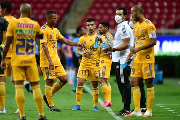 during the game Guadalajara vs Tigres UANL, corresponding to Group A of the GNP Cup for Mexico, at Akron Stadium, on Wednesday 8, July 2020.
<br><br>
durante el partido Guadalajara vs Tigres UANL, correspondiente al Grupo A de la Copa GNP por Mexico, en el Estadio Akron, el Miercoles 08 de Julio de 2020.