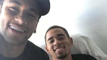 Neymar visit&oacute; a Gabriel Jes&uacute;s cuando cay&oacute; lesionado del pie en 2017