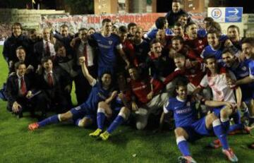 El Athletic de Bilbao celebra el regreso a la Champions League.