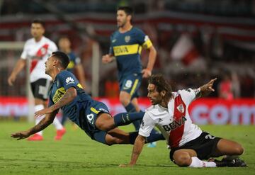 Leonardo Ponzio con Edwin Cardona.