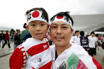 El rugby está de moda en Japón y se se puede ver en el ambiente previo a la disputa de los cuartos de final del Mundial de rugby entre la selección de Japón y y la sudafricana. 