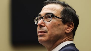 Treasury Secretary Steven Mnuchin testifies before the House Oversight and Reform Subcommittee, on the Trump administrations response to the Coronavirus crisis on Capitol Hill, in Washington, DC, September 1, 2020. (Photo by Graeme Jennings / POOL / AFP)