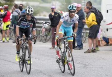 Fabio Aru y Rigoberto Uran.