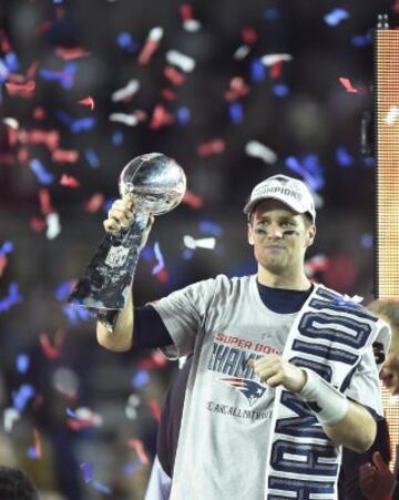 New England Patriots, campeones de la XLIX Super Bowl. Tom Brady MVP del encuentro.