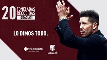 Simeone realiz&oacute; una campa&ntilde;a solidaria. 