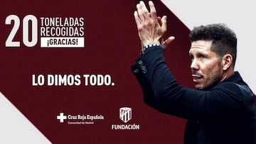 Simeone realizó una campaña solidaria.