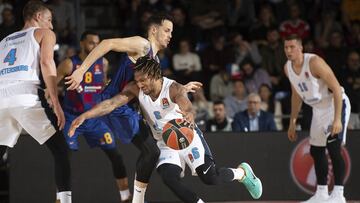Thomas Heurtel, durante el partido de la Euroliga que ha enfrentado al Barcelona y al Zenit