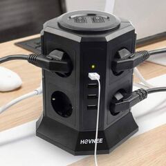 Esta regleta de torre de hasta 17 tomas es la mejor valorada en Amazon y tiene un 30% de descuento