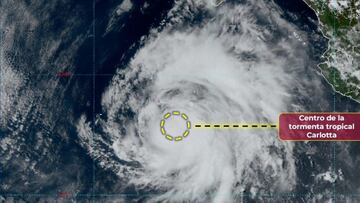 ¿A qué hora se convertirá en huracán la tormenta tropical Carlotta?: así avanza su trayectoria