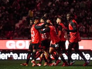 Josef Martinez celebrates his goal 3-0 of Tijuana during the 16th round match between Tijuana and Pachuca as part of the Liga BBVA MX Varonil, Torneo Clausura 2026 at Caliente Stadium, on April 22, 2026 in Tijuana, Mexico.
