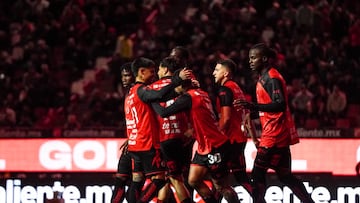 Josef Martinez celebrates his goal 3-0 of Tijuana during the 16th round match between Tijuana and Pachuca as part of the Liga BBVA MX Varonil, Torneo Clausura 2026 at Caliente Stadium, on April 22, 2026 in Tijuana, Mexico.