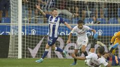 Burke, en el partido ante el Sevilla en Mendizorroza. 