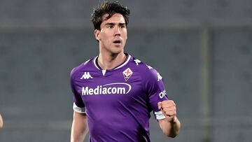 Dusan Vlahovic con la Fiorentina.